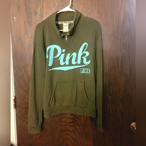 VS PINK QUARTER ZIP SWEATER